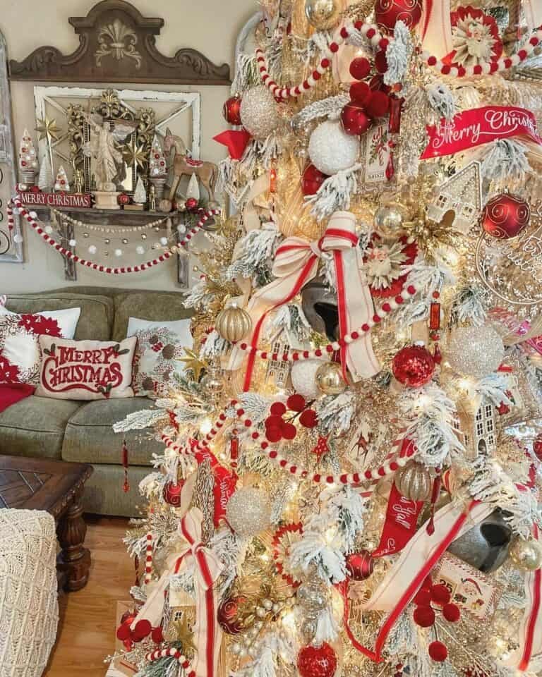 Red White Ribbon Theme