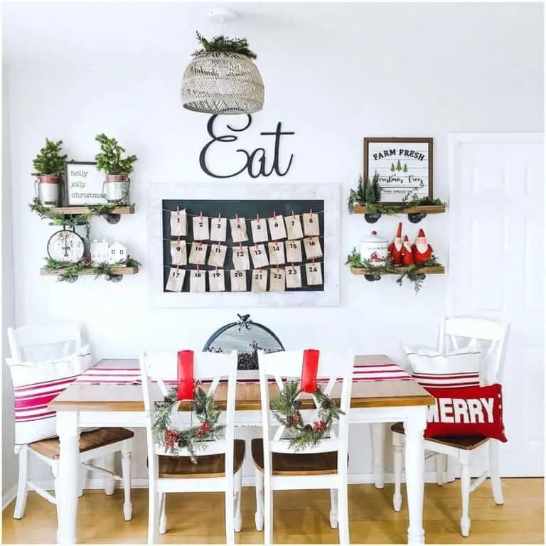 Red White Shelf Display