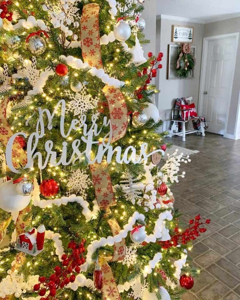 Red White Tree Lights