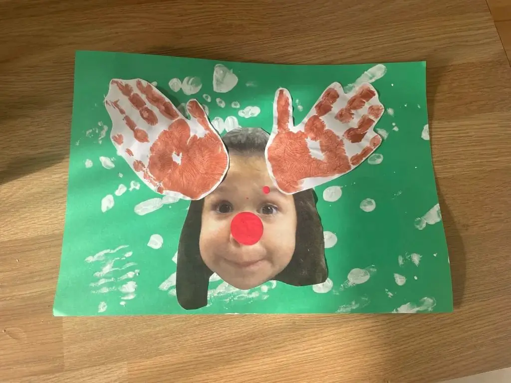 Reindeer Photo Handprints