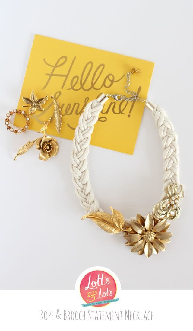 Rope Brooch Necklace