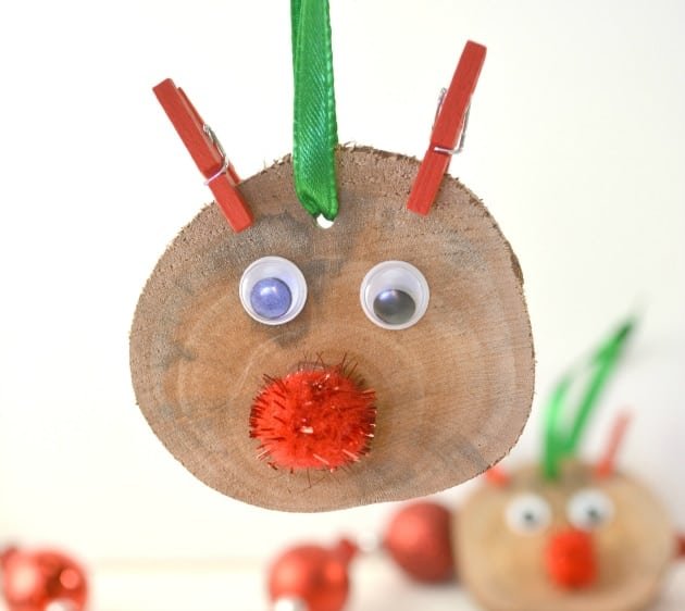 Rudolph Wood Ornaments