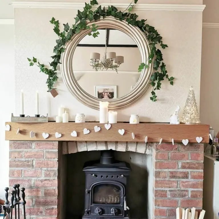 Rustic Brick Fireplace