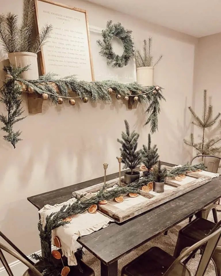 Rustic Christmas Shelf