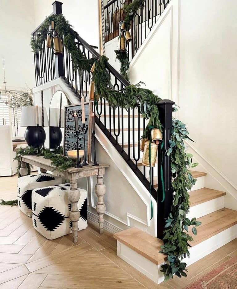 Rustic Garland Staircases