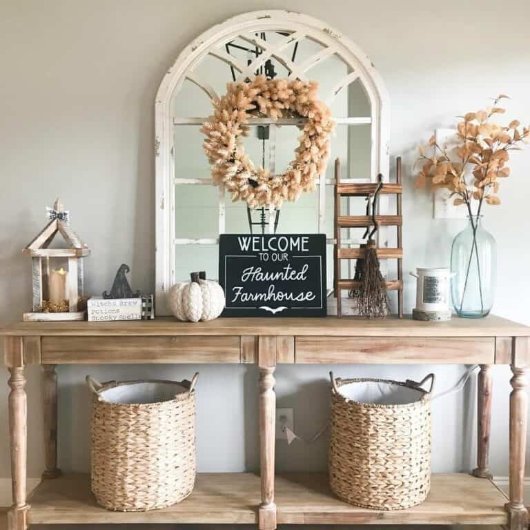 Sandy Wood Console Table