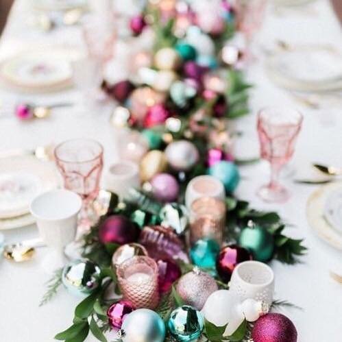 Scattered Christmas Ornaments