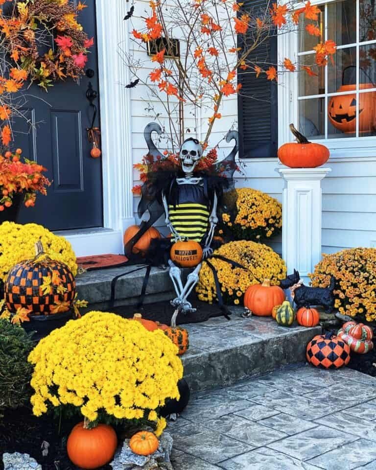 Skeleton Decor and Fall Details