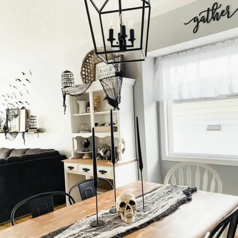 Spooky Black Living Room Decor