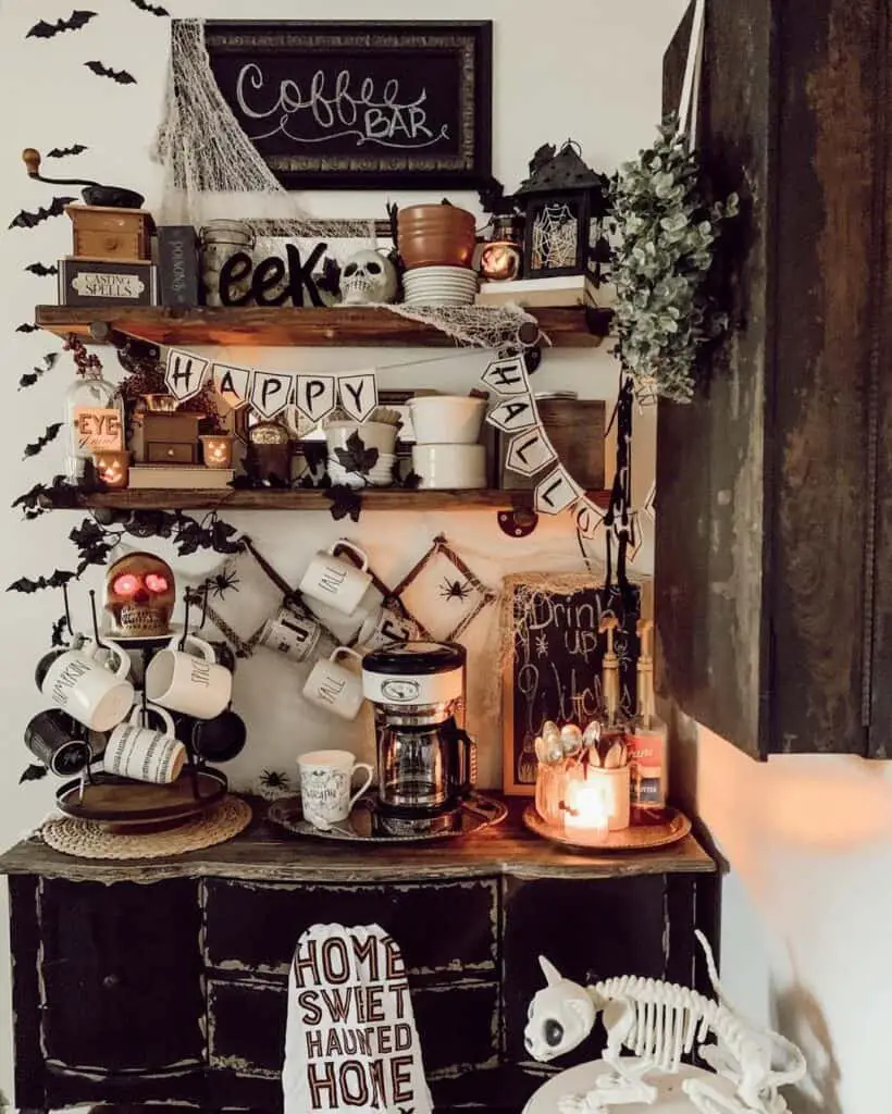 Spooky Coffee Bar Decor