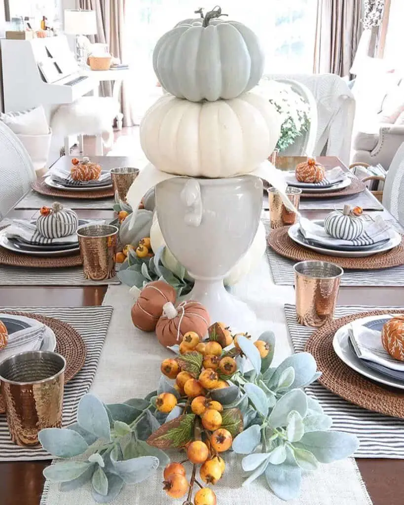Stacked Pastel Pumpkins