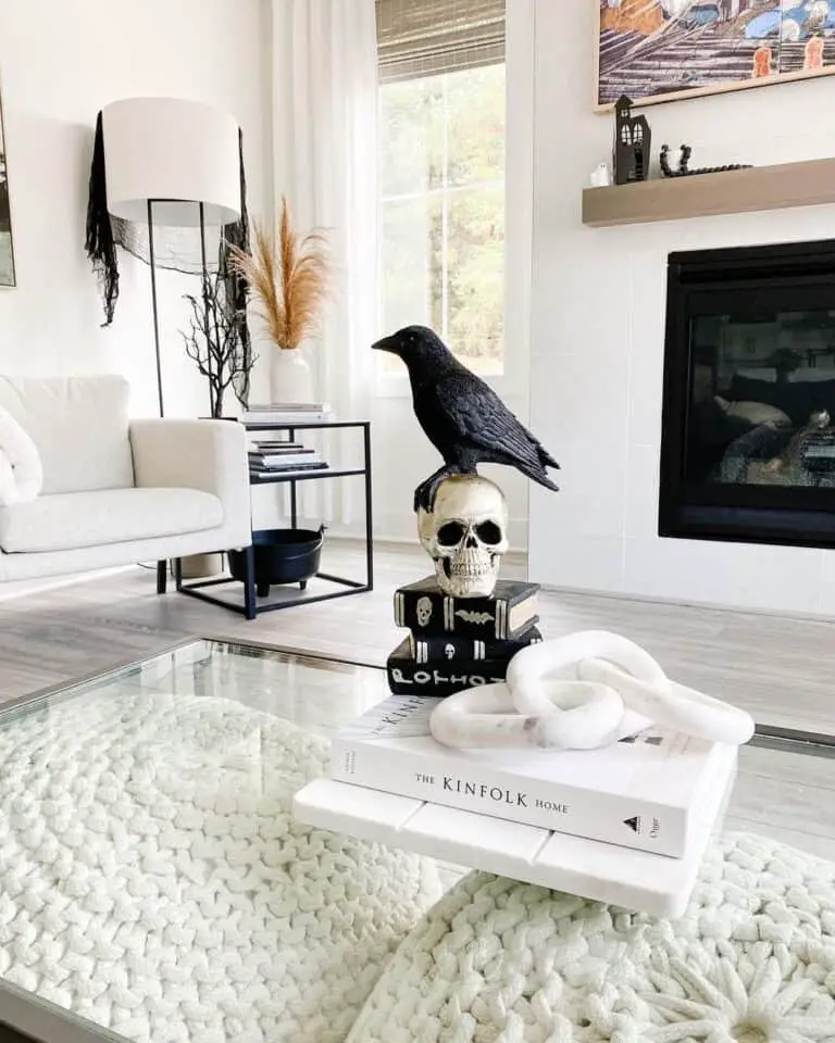 Subtle Spooky Living Room Décor