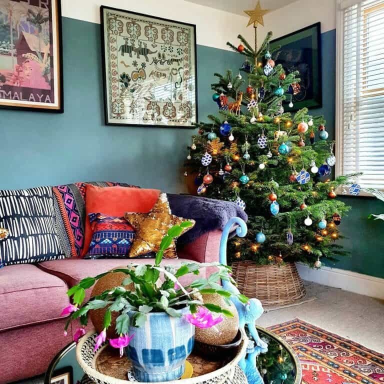 Teal Pink Christmas
