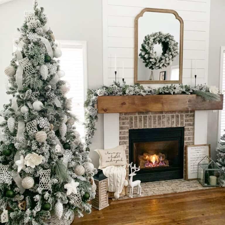 Vintage Brick Fireplace