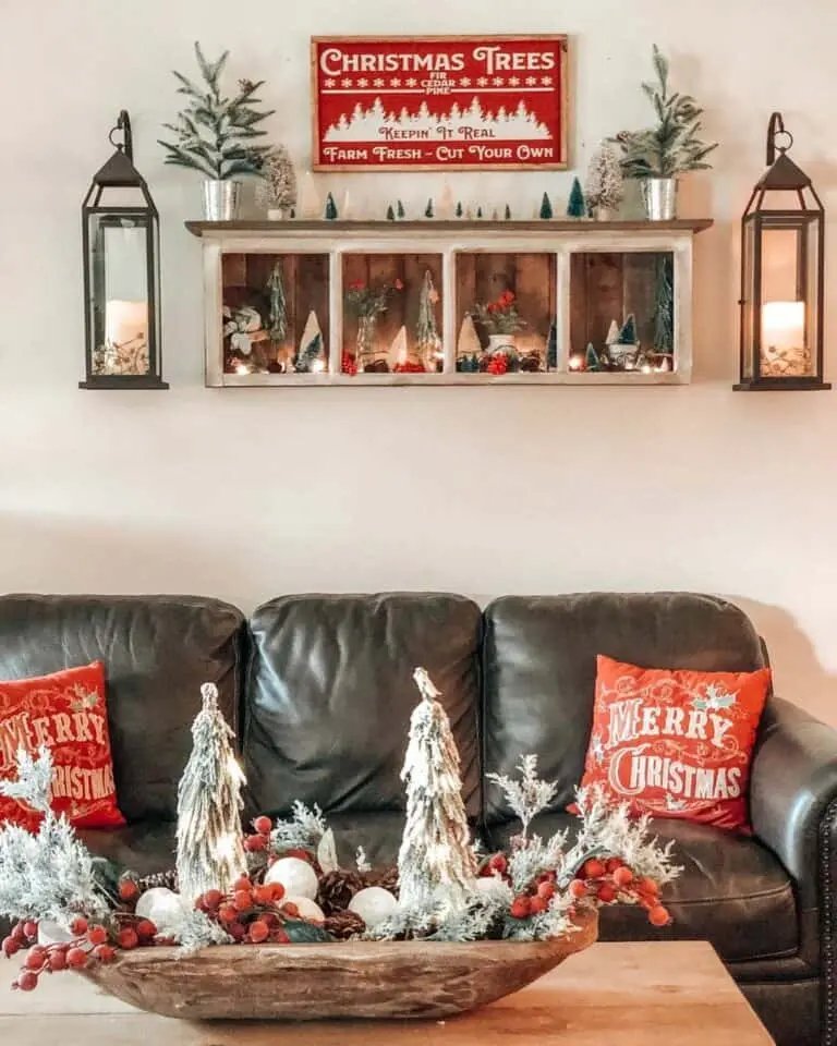 Vintage Christmas Shelf