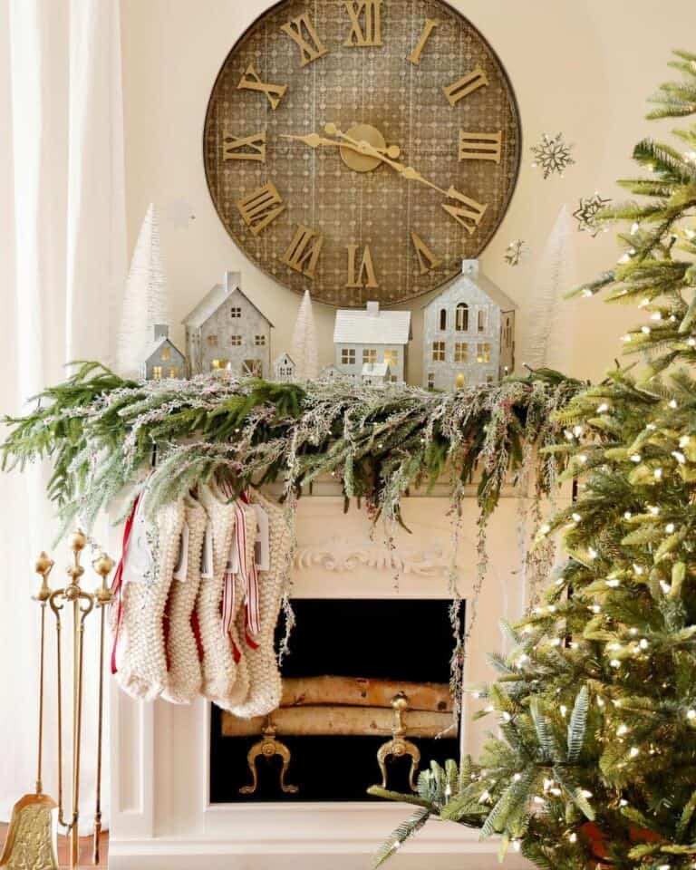 Vintage Clock Mantel