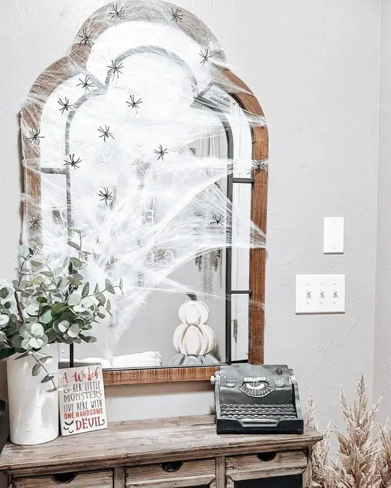 Vintage Halloween Mirror Decor