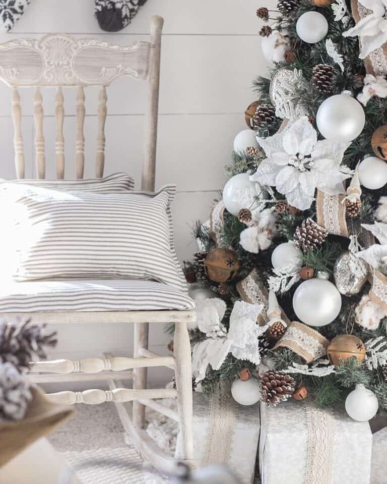 White Burlap Tree