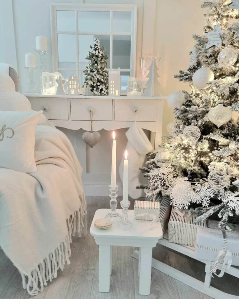 White Candlelit Ornaments