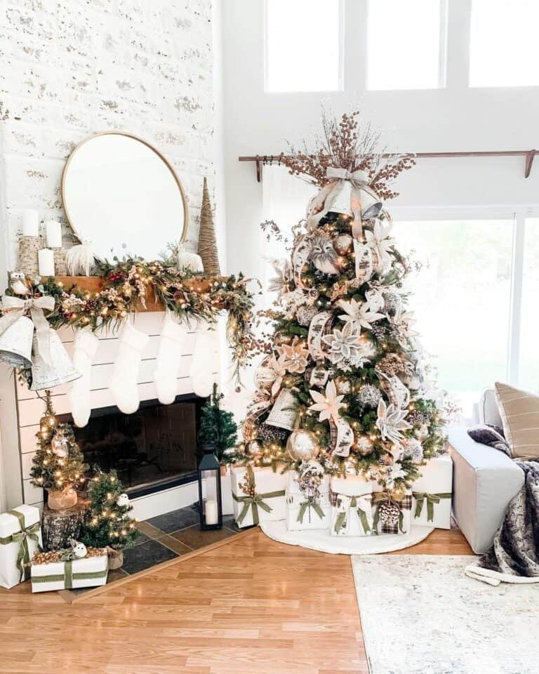 White Christmas Fireplace