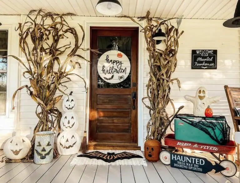 White Farmhouse Porch Decor