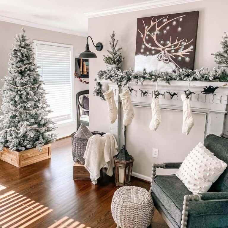 White Faux Fireplace Mantel