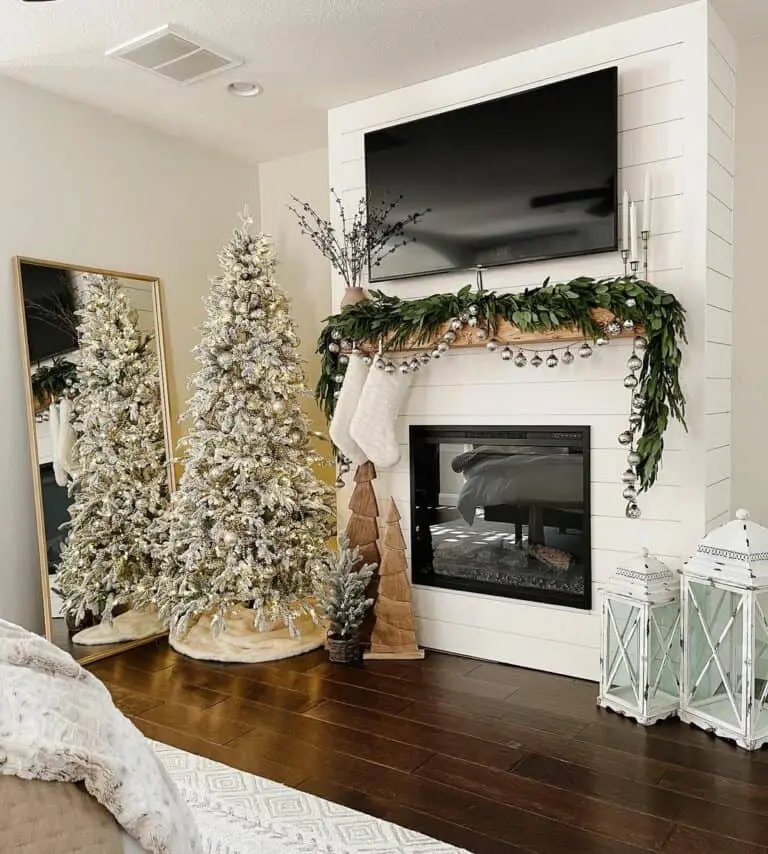White Fireplace Lanterns