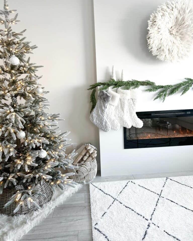 White Fireplace Mantel