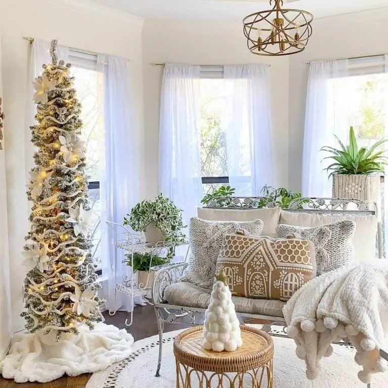 White Flocked Tree
