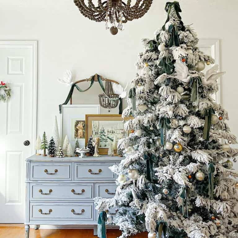White Flocked Tree