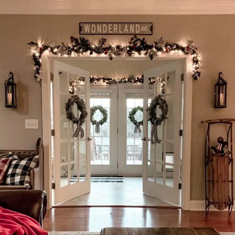White French Door Wreaths