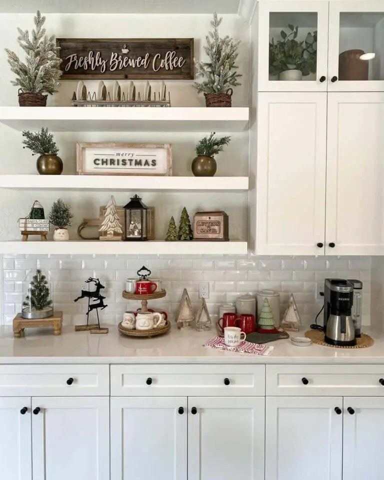 White Kitchen Shelves