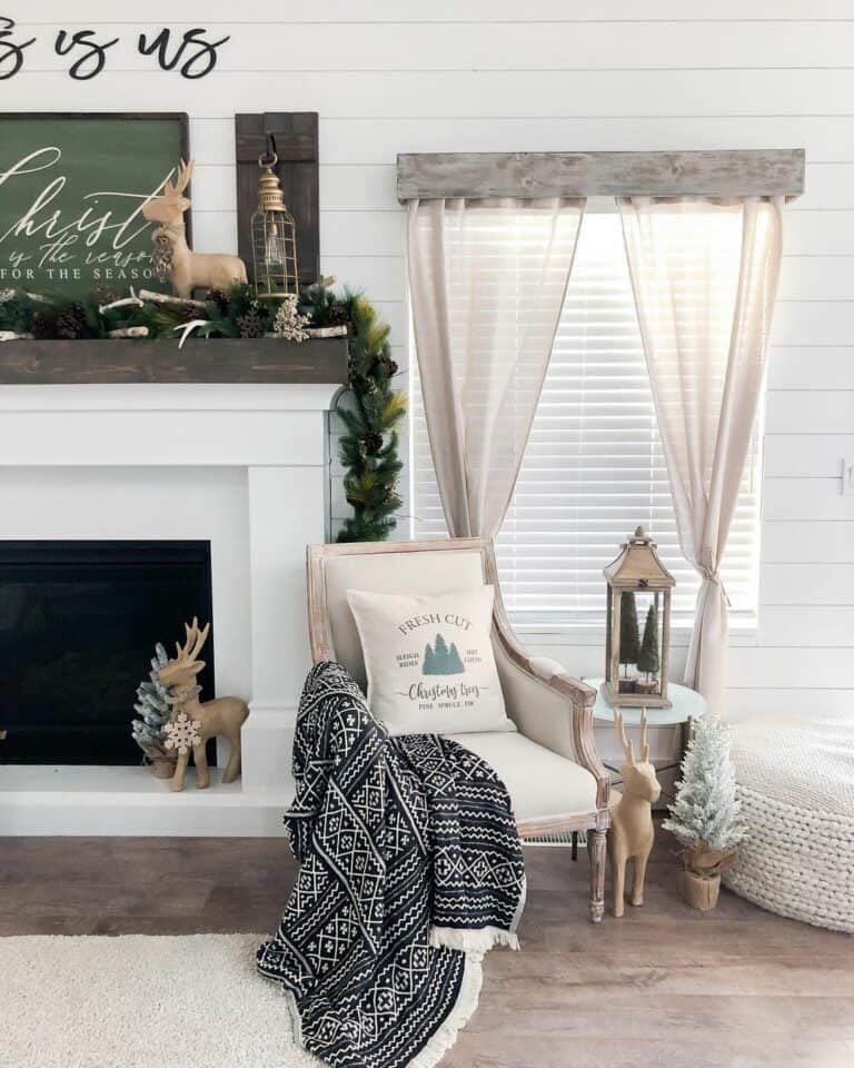White Mantel Display