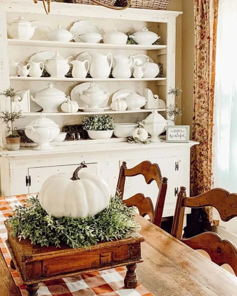 White Pumpkin Centerpiece