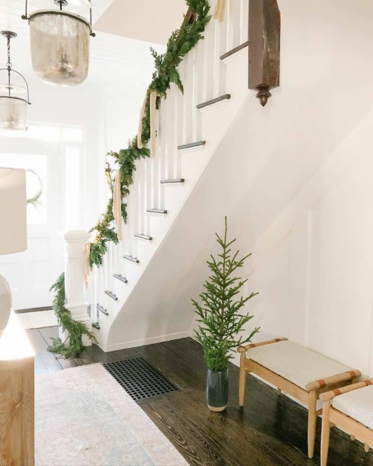 White Rustic Staircase