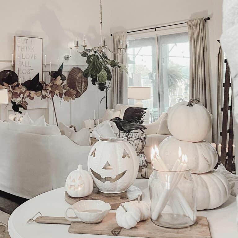 White Side Table Decor
