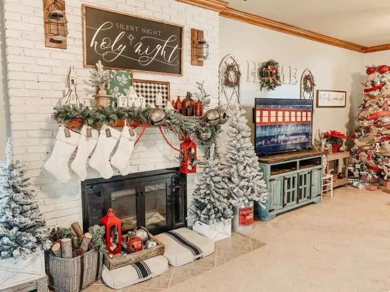 White Stone Mantel