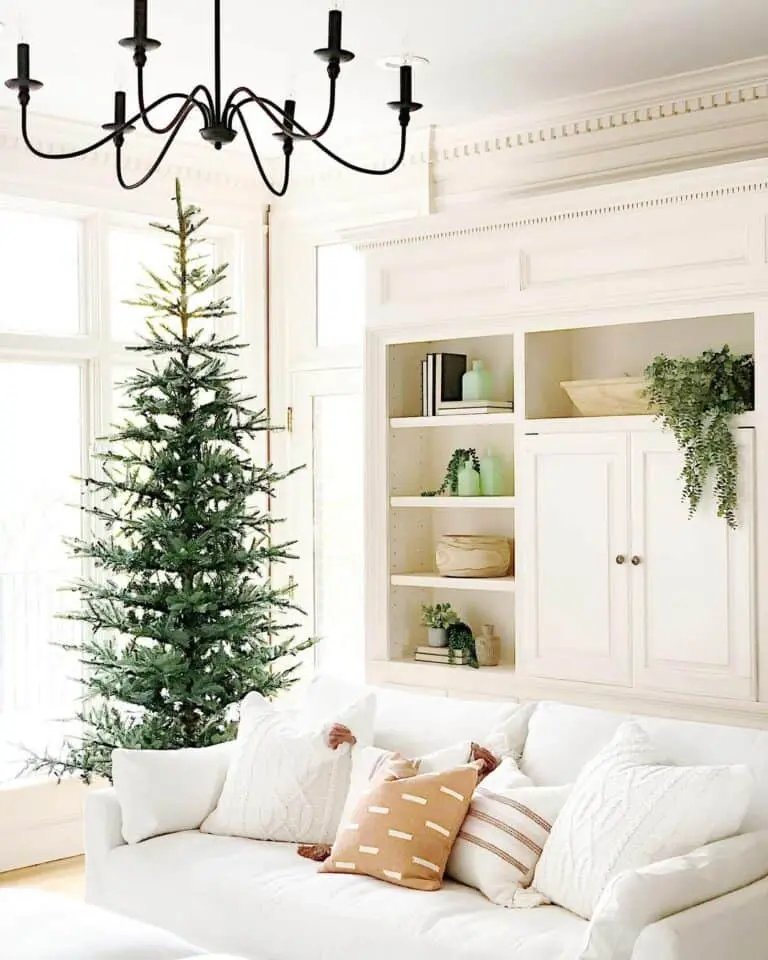 White Tree Black Chandelier
