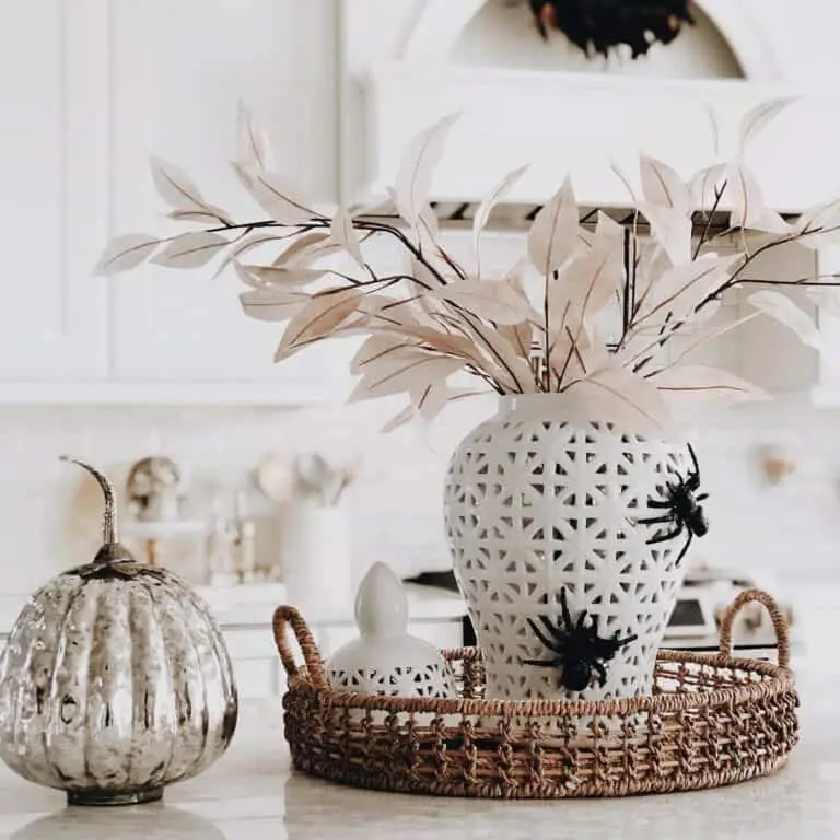 White Vase with Spiders