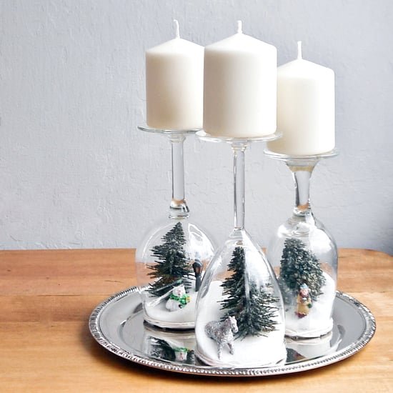 Wine Glass Snow Scenes