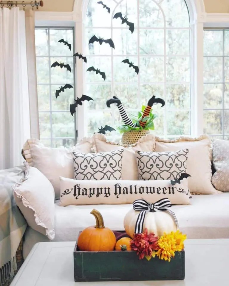 Witch Decor and Bat Display