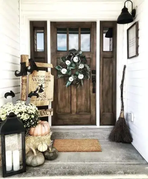 Witch Feet Decor on Porch