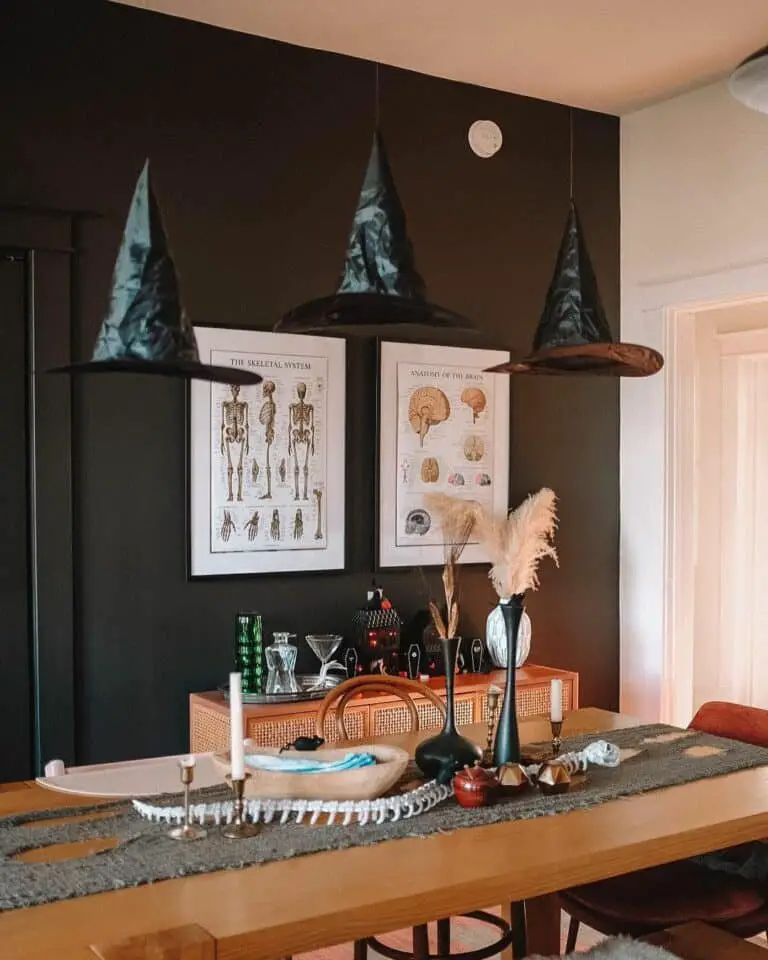 Witch-Themed Dining Decor