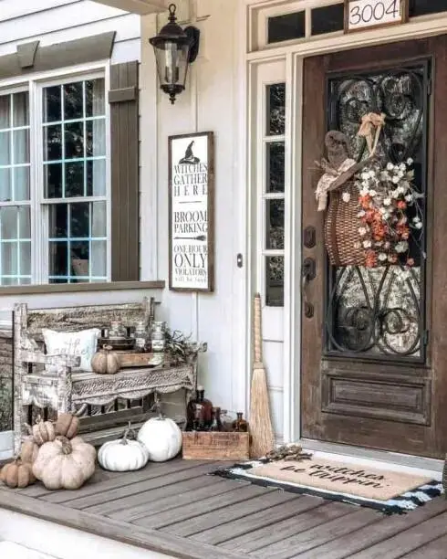 Witch-Themed Front Porch Decor