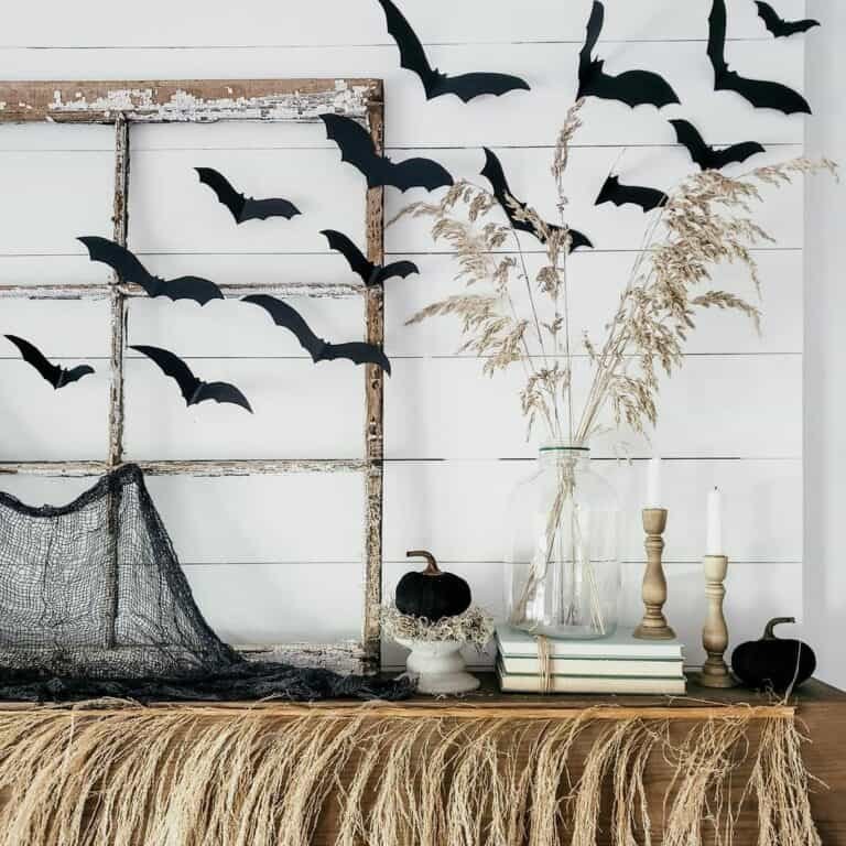 Wood Halloween Side Table