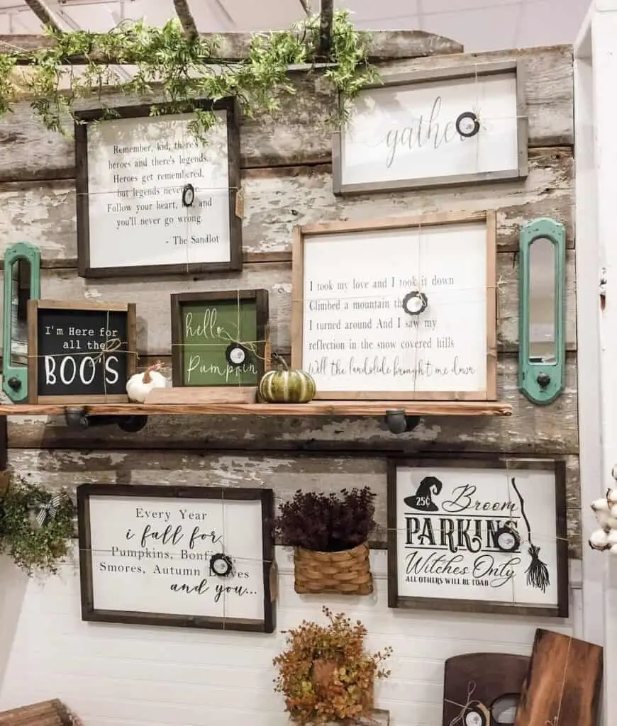 Wood Halloween Wall Signs