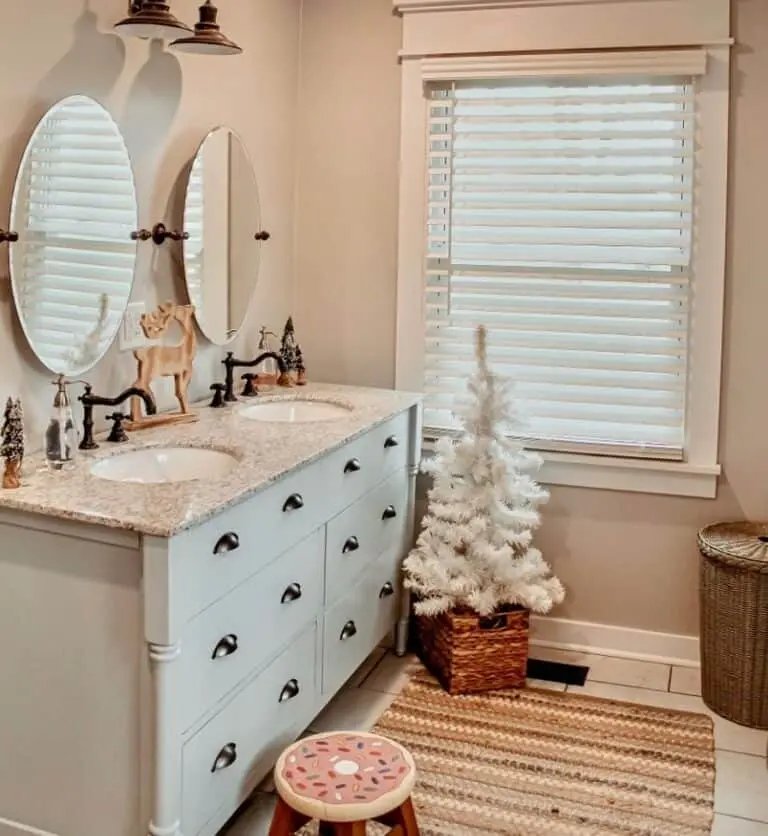 Wood Reindeer Bathroom
