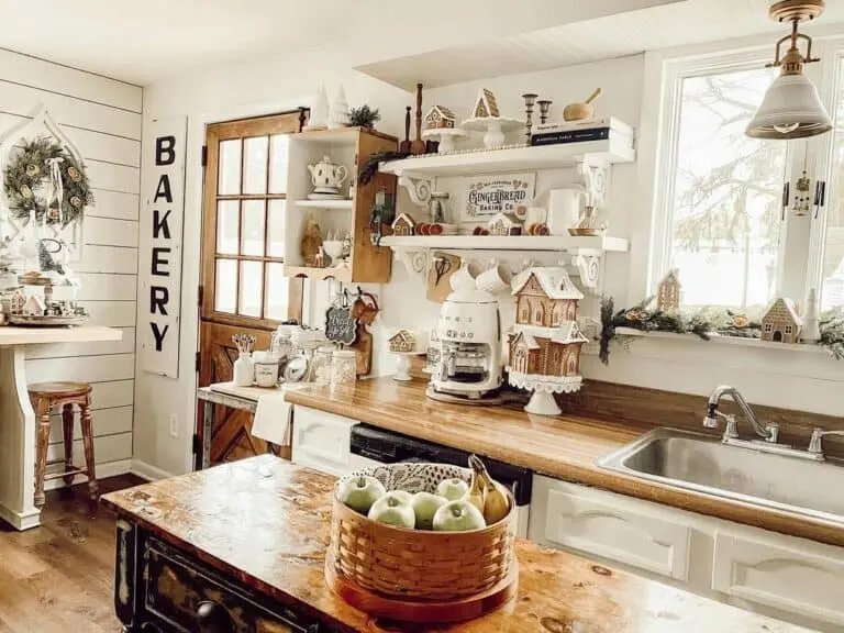 Wooden Kitchen Shelves