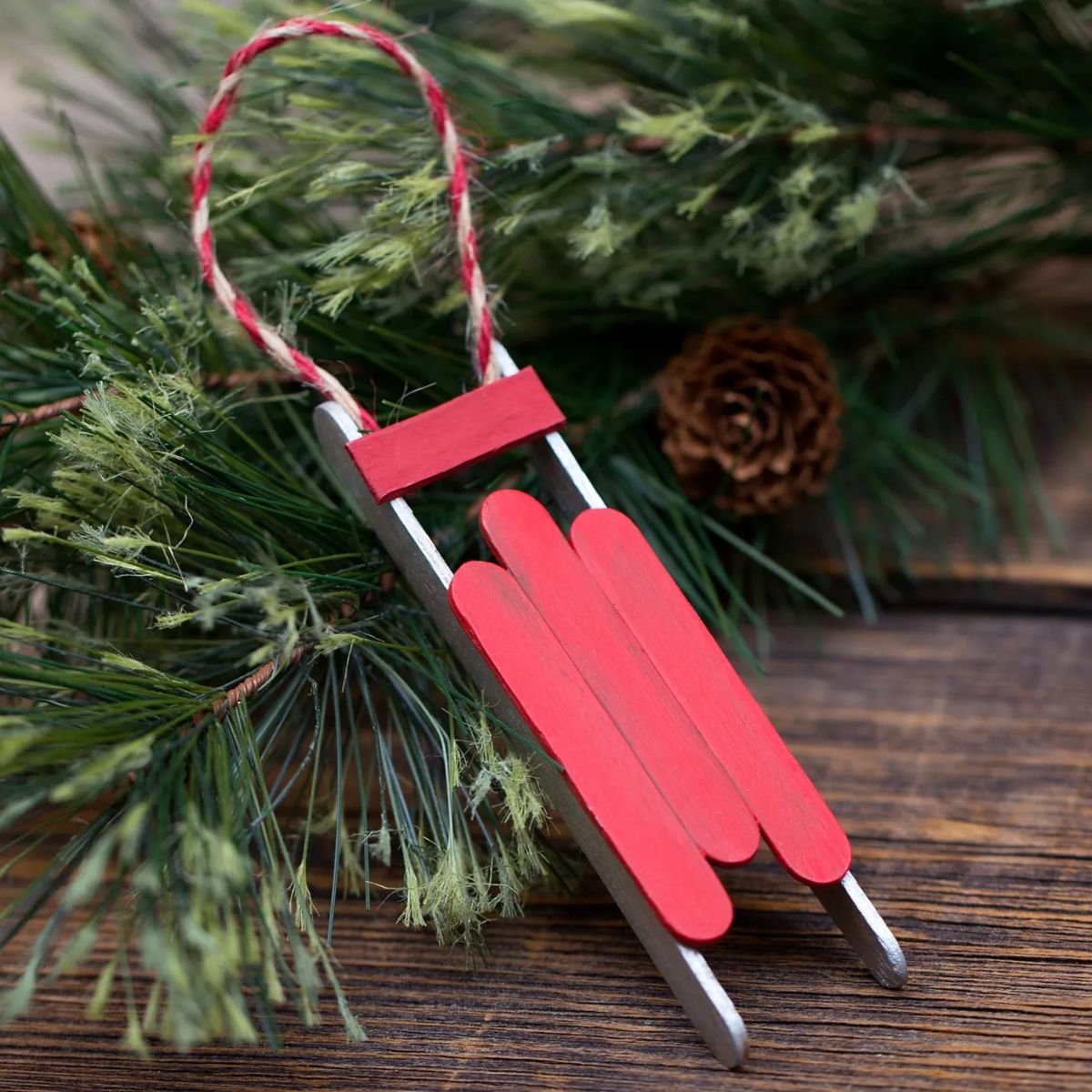 Wooden Sled Ornaments