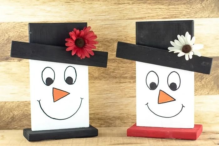 Wooden Snowman Heads